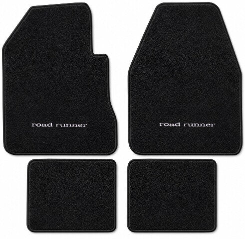 1974-1975 Plymouth Road Runner 4spd Cutpile Floor Mats with Embroidered Logo Choices - 4-Piece - product details image 3