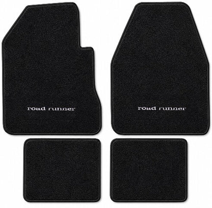1974-1975 Plymouth Road Runner 4spd Cutpile Floor Mats with Embroidered Logo Choices - 4-Piece - product details image 3