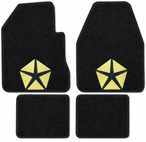 1974-1975 Plymouth Road Runner 4spd Cutpile Floor Mats with Embroidered Logo Choices - 4-Piece - product details image 4