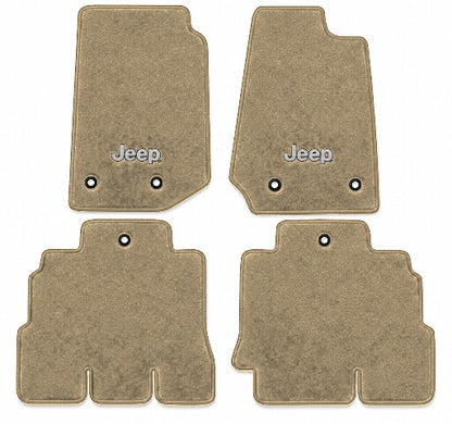 2014-18 Jeep Wrangler Unlimited JK Cutpile Floor Mats with Embroidered Logo Choices 4DR - 4-Piece - product image