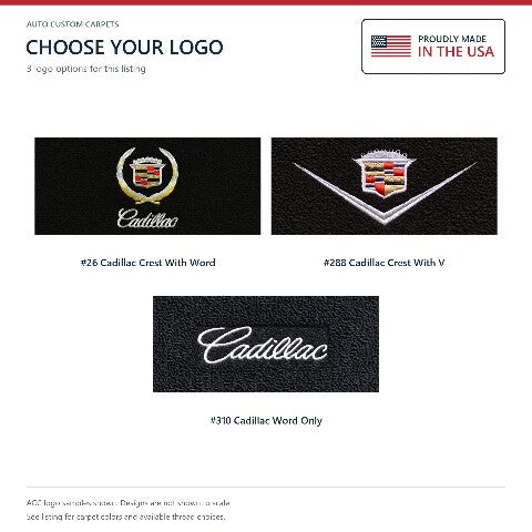1965-1970 Cadillac Fleetwood 60 Special Cutpile Floor Mats with Embroidered Logo Choices - 4-Piece - product details image 6