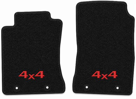 2012-2015 Toyota Tacoma Reg Cab Cutpile Floor Mats with Embroidered Logo Choices - 2-Piece - product image
