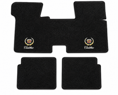 1980-1985 Cadillac Seville with Console Cutpile Floor Mats with Embroidered Logo Choices - 3-Piece - product details image 2