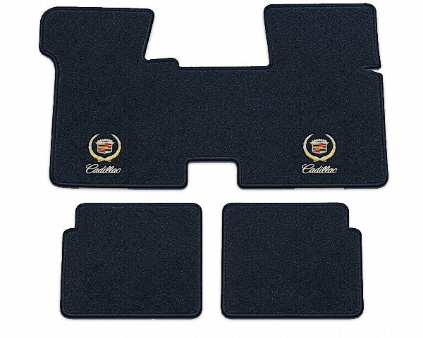 1980-1985 Cadillac Seville with Console Cutpile Floor Mats with Embroidered Logo Choices - 3-Piece - product image