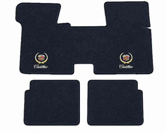 1980-1985 Cadillac Seville with Console Cutpile Floor Mats with Embroidered Logo Choices - 3-Piece - product image