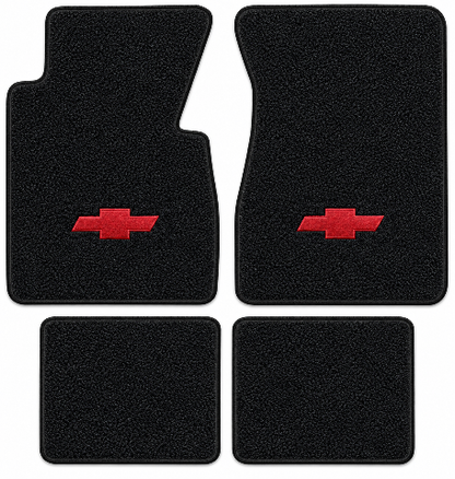 1955-1957 Chevy Two-Ten Series Loop Floor Mats with Embroidered Logo Choices - 4-Piece - product details image 2