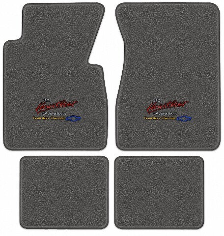 1955-1957 Chevy Two-Ten Series Loop Floor Mats with Embroidered Logo Choices - 4-Piece - product image