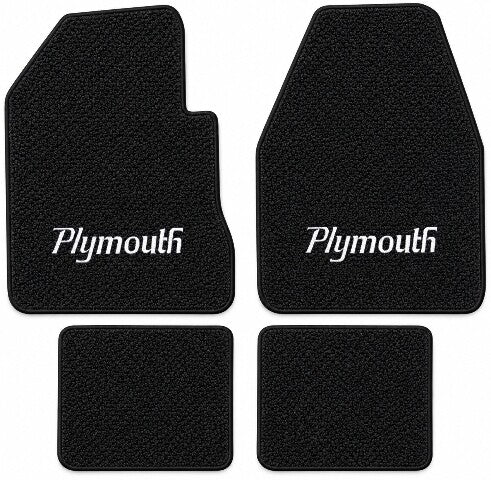 1964 Plymouth Fury Sport 2DR 4spd Loop Floor Mats with Embroidered Logo Choices - 4-Piece - product details image 4