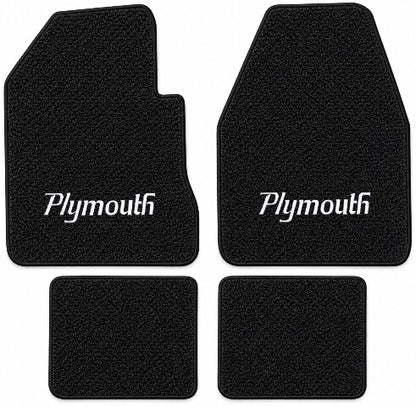 1964 Plymouth Fury Sport 2DR 4spd Loop Floor Mats with Embroidered Logo Choices - 4-Piece - product details image 4