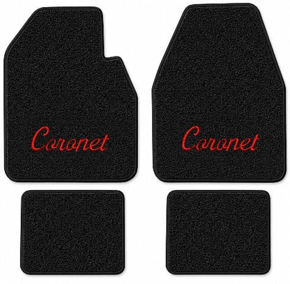 1965 Dodge Coronet 500 Auto Loop Floor Mats with Embroidered Logo Choices - 4-Piece - product details image 3