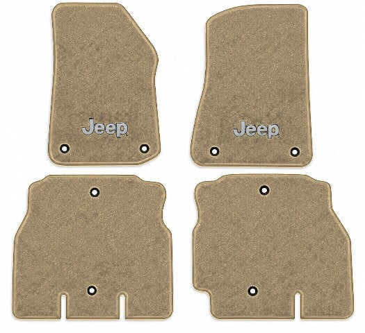 2018-19 Jeep Wrangler Unlimited JL Cutpile Floor Mats with Embroidered Logo Choices 4DR - 4-Piece - product image