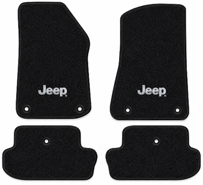 2018-2019 Jeep Wrangler JL Cutpile Floor Mats with Embroidered Logo Choices 2DR - 4-Piece - product details image 2