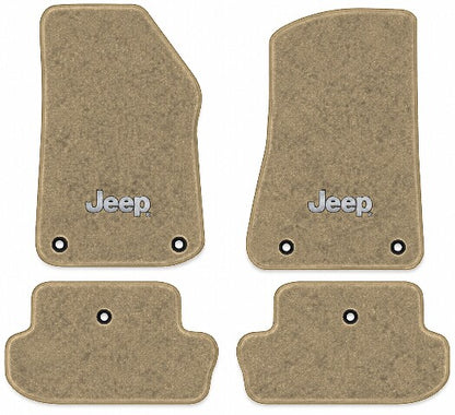 2018-2019 Jeep Wrangler JL Cutpile Floor Mats with Embroidered Logo Choices 2DR - 4-Piece - product image