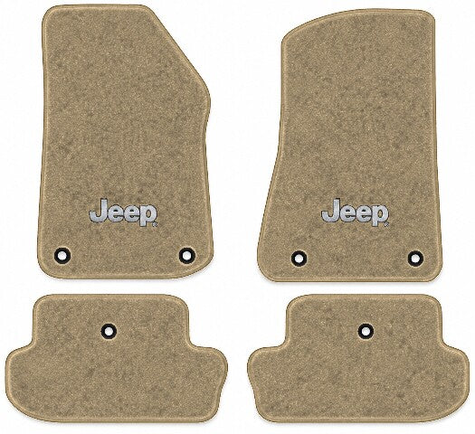 2018-2019 Jeep Wrangler JL Cutpile Floor Mats with Embroidered Logo Choices 2DR - 4-Piece - product image