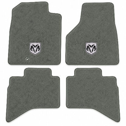2011-2012 Ram 1500 Quad Cab Cutpile Floor Mats with Embroidered Logo Choices - 4-Piece - product image