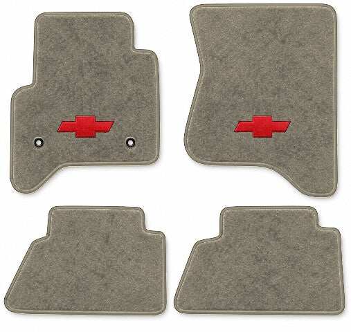 2019 Chevy Silverado 1500 LD Crew Cab Cutpile Floor Mats with Embroidered Logo Choices - 4-Piece - product image