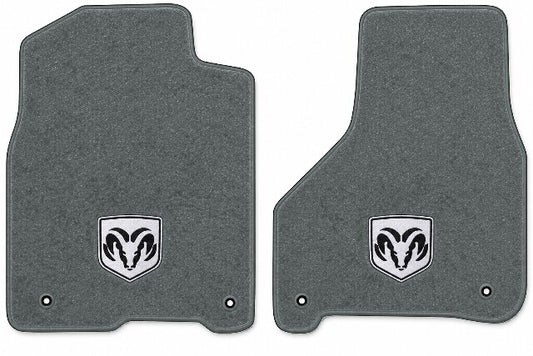 2019-2024 Ram 1500 Classic Quad Cab Cutpile Floor Mats with Embroidered Logo Choices - 2-Piece - product image