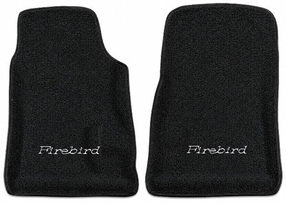 1967-69 Pontiac Firebird Premium Contour Floor Mats with Embroidered Logo Choices Front - 2-Piece - product details image 3