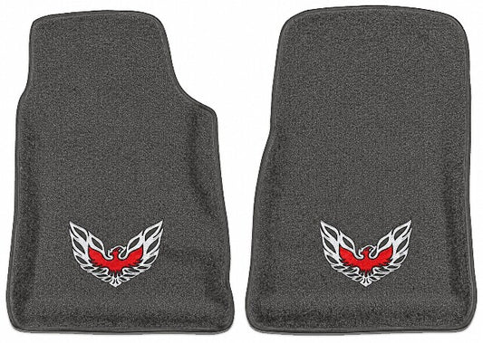 1967-69 Pontiac Firebird Premium Contour Floor Mats with Embroidered Logo Choices Front - 2-Piece - product image