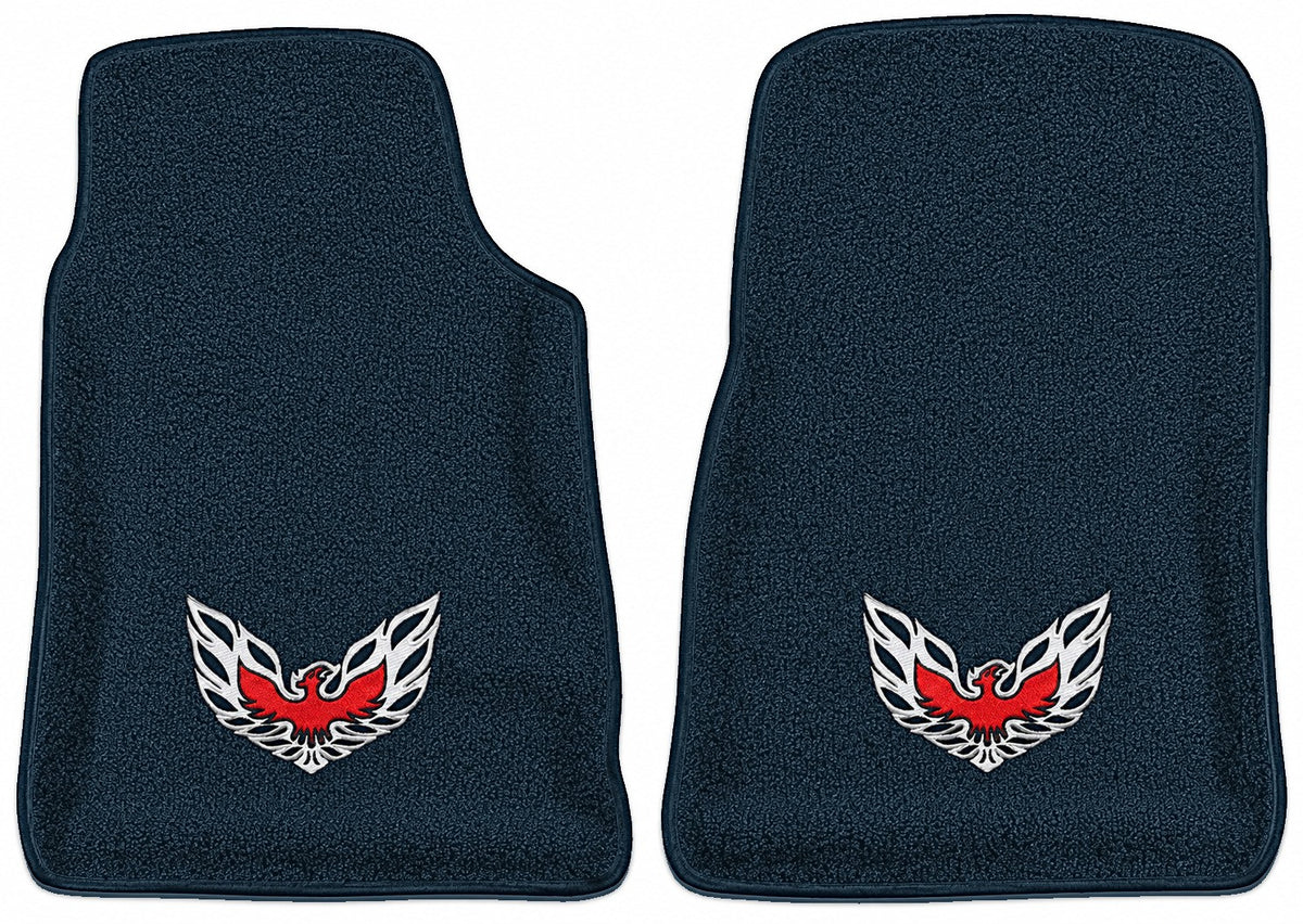 1969 Pontiac Firebird Trans Am Premium Contour Floor Mats with Embroidered Logo Choices - 2-Piece - product details image 8