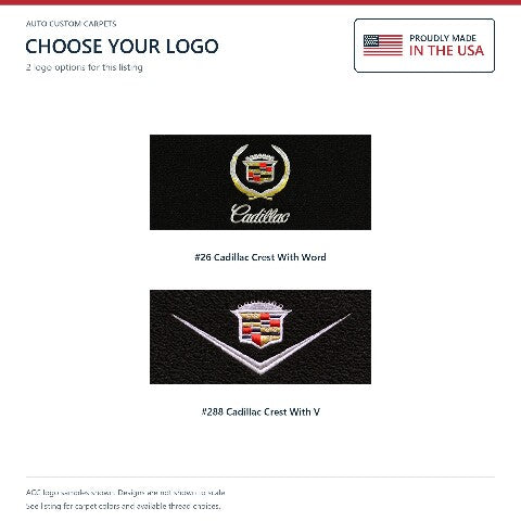 1959-60 Cadillac DeVille Series 62 Floor Mats with Embroidered Logo Choices 2DR Coupe - 4-Piece - product details image 6
