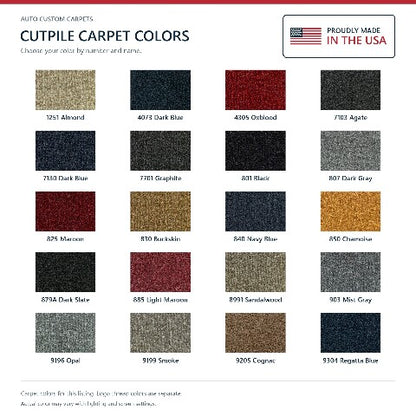 1994-2001 Dodge Ram 1500 Cutpile Floor Mats with Embroidered Logo Choices - 2-Piece - product details image 9