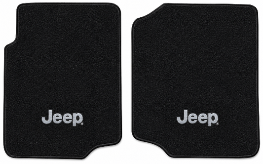1981-1984 Jeep Scrambler Cutpile Floor Mats with Embroidered Logo Choices Front - 2-Piece - product image