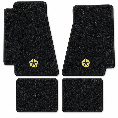 1983-1989 Chrysler Fifth Avenue Cutpile Floor Mats with Embroidered Logo Choices - 4-Piece - product details image 2
