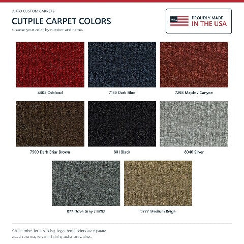 1983-1989 Chrysler Fifth Avenue Cutpile Floor Mats with Embroidered Logo Choices - 4-Piece - product details image 6