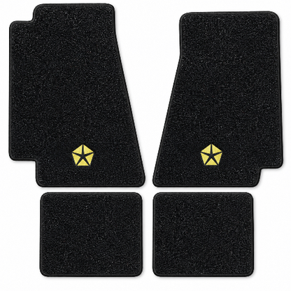 1977-1981 Chrysler LeBaron Cutpile Floor Mats with Embroidered Logo Choices - 4-Piece - product details image 2