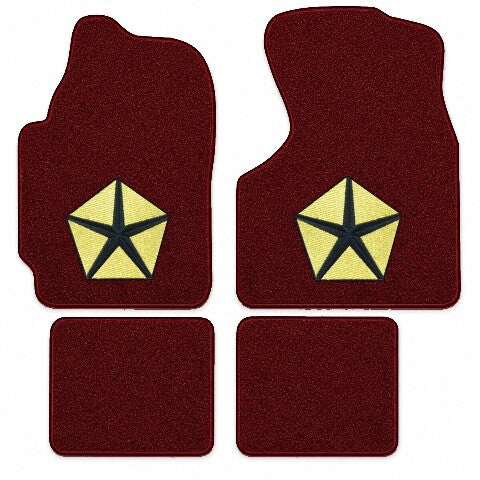 1985-89 Chrysler LeBaron GTS 2DR Hatchback Floor Mats with Embroidered Logo Choices - 4-Piece - product image