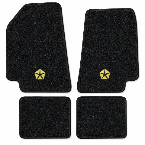 1989-1990 Chrysler New Yorker Cutpile Floor Mats with Embroidered Logo Choices - 4-Piece - product details image 2
