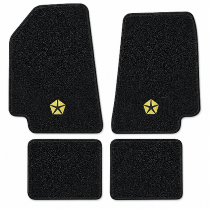 1989-1990 Chrysler New Yorker Cutpile Floor Mats with Embroidered Logo Choices - 4-Piece - product details image 2