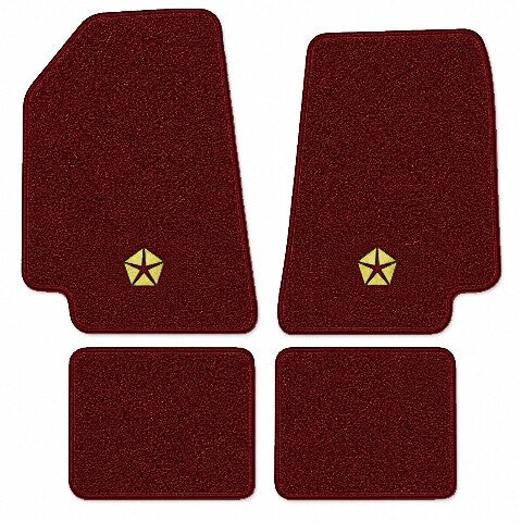 1989-1990 Chrysler New Yorker Cutpile Floor Mats with Embroidered Logo Choices - 4-Piece - product image