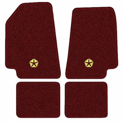 1989-1990 Chrysler New Yorker Cutpile Floor Mats with Embroidered Logo Choices - 4-Piece - product image