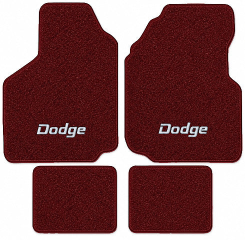 1981-1989 Dodge Aries Cutpile Floor Mats with Embroidered Logo Choices - 4-Piece - product image