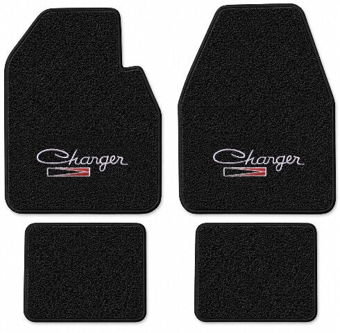 1966-1970 Dodge Charger Auto Loop Floor Mats with Embroidered Logo Choices - 4-Piece - product details image 5