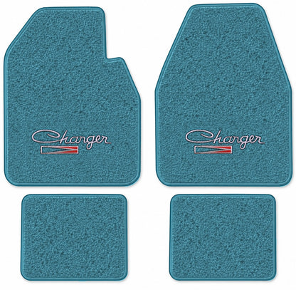 1966-1970 Dodge Charger Auto Loop Floor Mats with Embroidered Logo Choices - 4-Piece - product details image 11