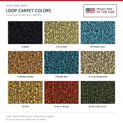 1969 Dodge Charger Daytona Auto Loop Floor Mats with Embroidered Logo Choices - 4-Piece - product details image 7