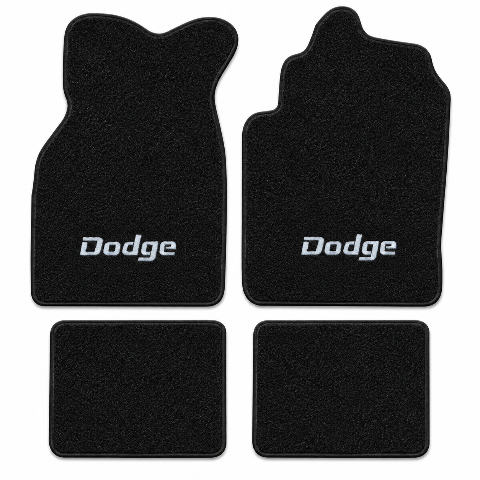 1984-1993 Dodge Daytona Cutpile Floor Mats with Embroidered Logo Choices - 4-Piece - product details image 2