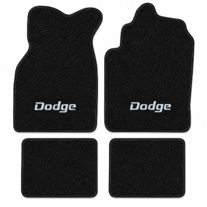 1984-1993 Dodge Daytona Cutpile Floor Mats with Embroidered Logo Choices - 4-Piece - product details image 2