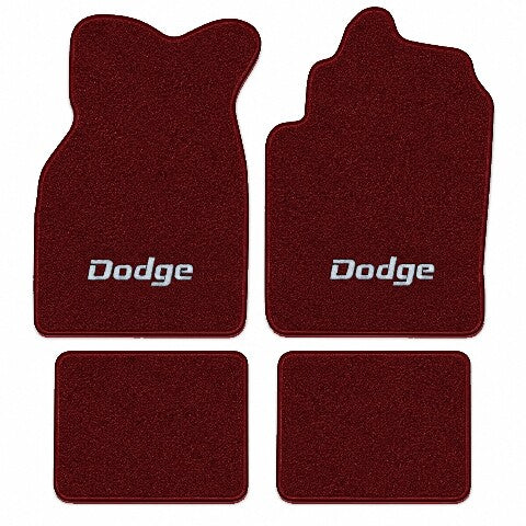 1984-1993 Dodge Daytona Cutpile Floor Mats with Embroidered Logo Choices - 4-Piece - product image