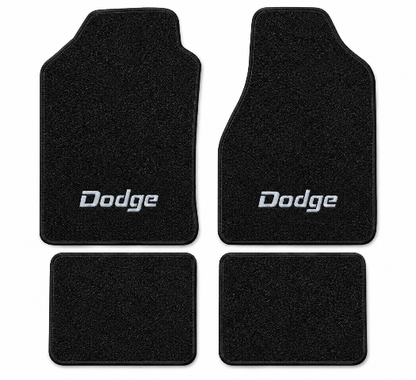 1988-1990 Dodge Dynasty Cutpile Floor Mats with Embroidered Logo Choices - 4-Piece - product details image 2