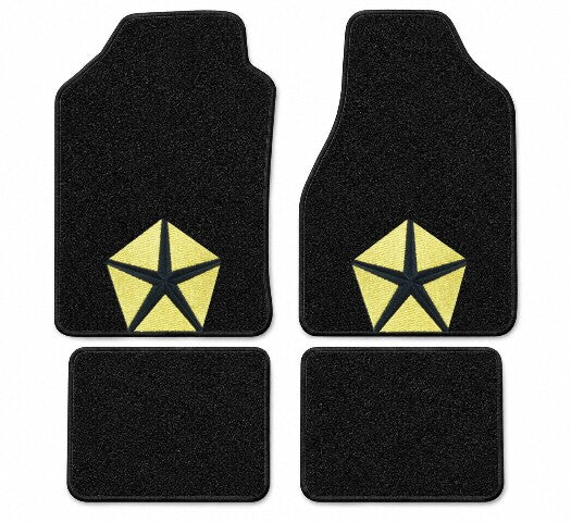 1988-1990 Dodge Dynasty Cutpile Floor Mats with Embroidered Logo Choices - 4-Piece - product details image 3