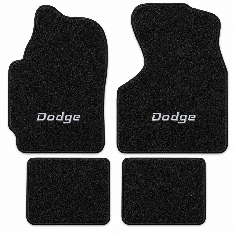 1985-1989 Dodge Lancer Cutpile Floor Mats with Embroidered Logo Choices - 4-Piece - product details image 2