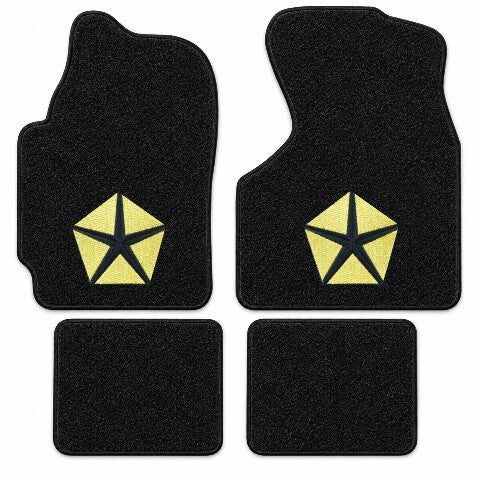 1985-1989 Dodge Lancer Cutpile Floor Mats with Embroidered Logo Choices - 4-Piece - product details image 3