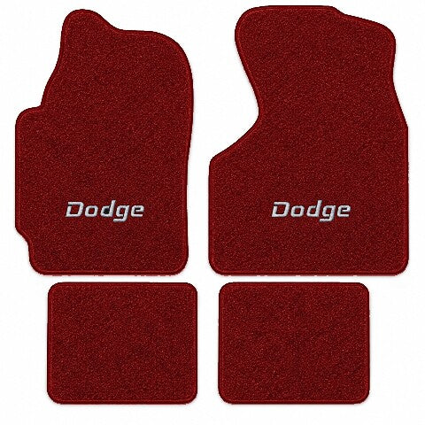 1985-1989 Dodge Lancer Cutpile Floor Mats with Embroidered Logo Choices - 4-Piece - product image