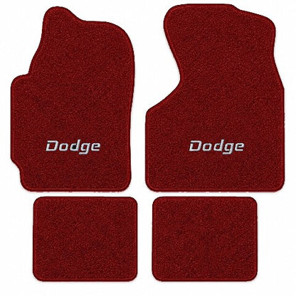1985-1989 Dodge Lancer Cutpile Floor Mats with Embroidered Logo Choices - 4-Piece - product image