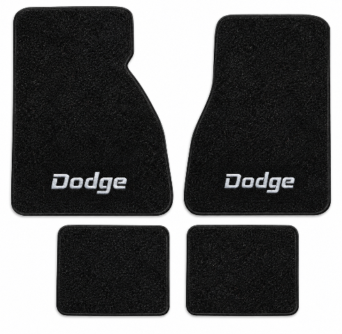 1980-1983 Dodge Mirada Cutpile Floor Mats with Embroidered Logo Choices - 4-Piece - product details image 2