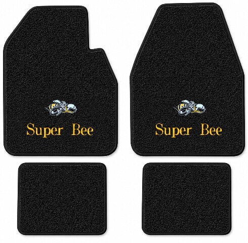 1968-1970 Dodge Coronet Super Bee 2DR Auto Loop Floor Mats with Embroidered Logo Choices - 4-Piece - product details image 4
